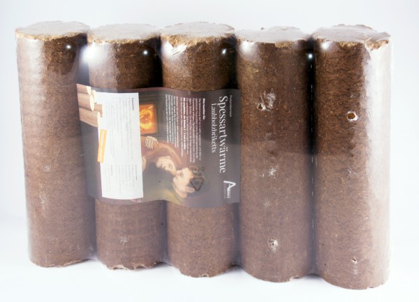 Laubholz-Briketts rund im Paket à 10kg